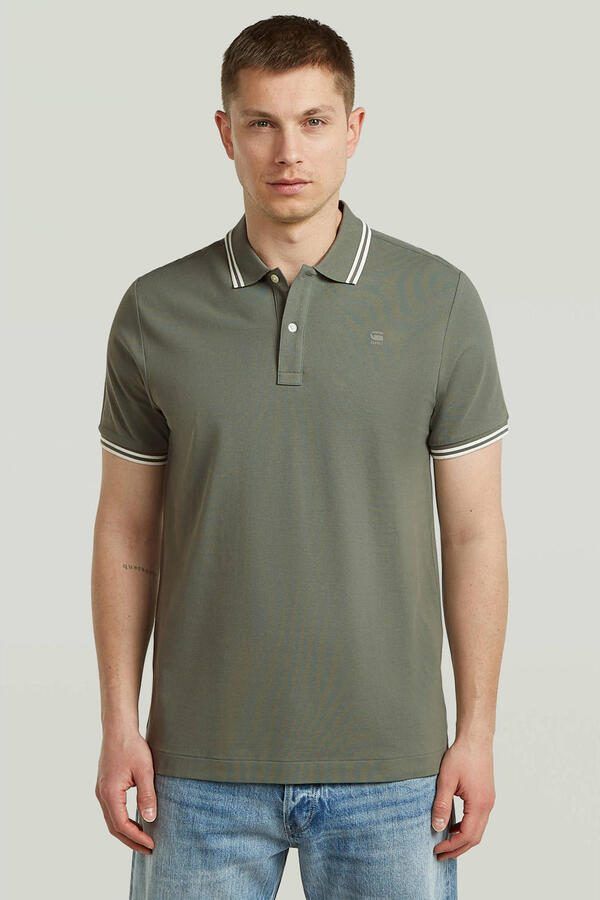 G-STAR slim polo groen
