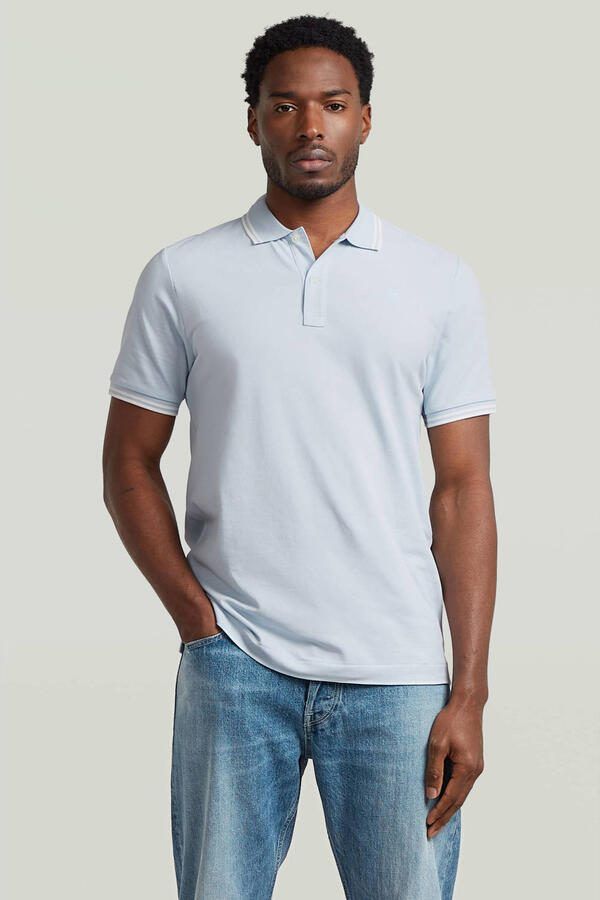 G-STAR slim polo lichtblauw