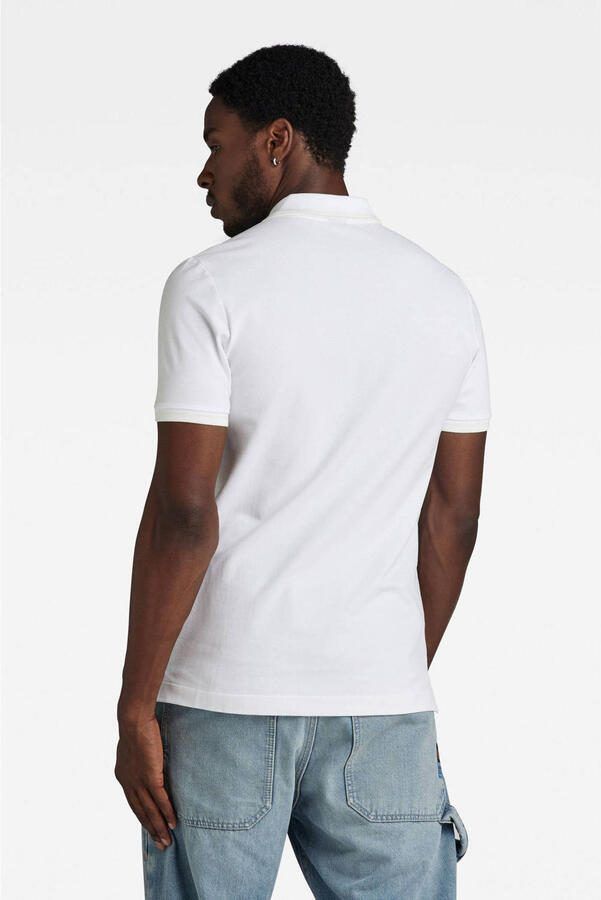 G-Star RAW Dunda Slim Stripe Polo Wit Heren - Foto 2