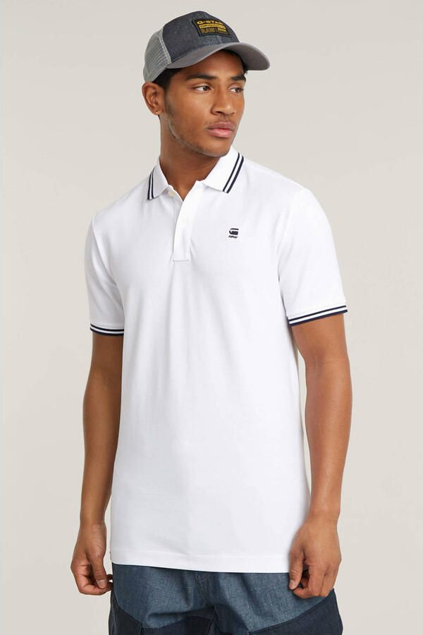 G-Star RAW Dunda Slim Stripe Polo Wit Heren - Foto 2
