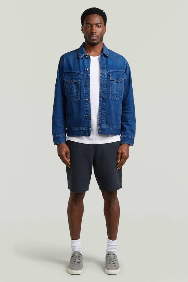 G-Star RAW Structured Jersey Short Donkerblauw Heren - Foto 2