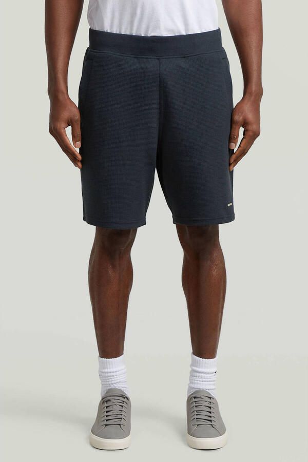 G-Star RAW Structured Jersey Short Donkerblauw Heren