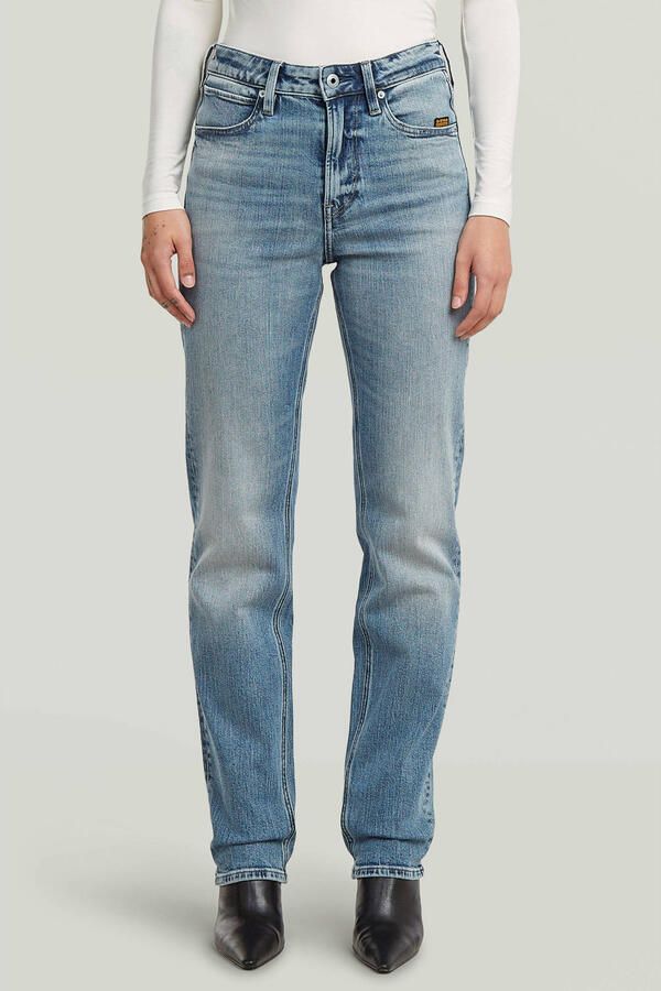 G-Star RAW Iggie Straight Jeans Midden blauw Dames