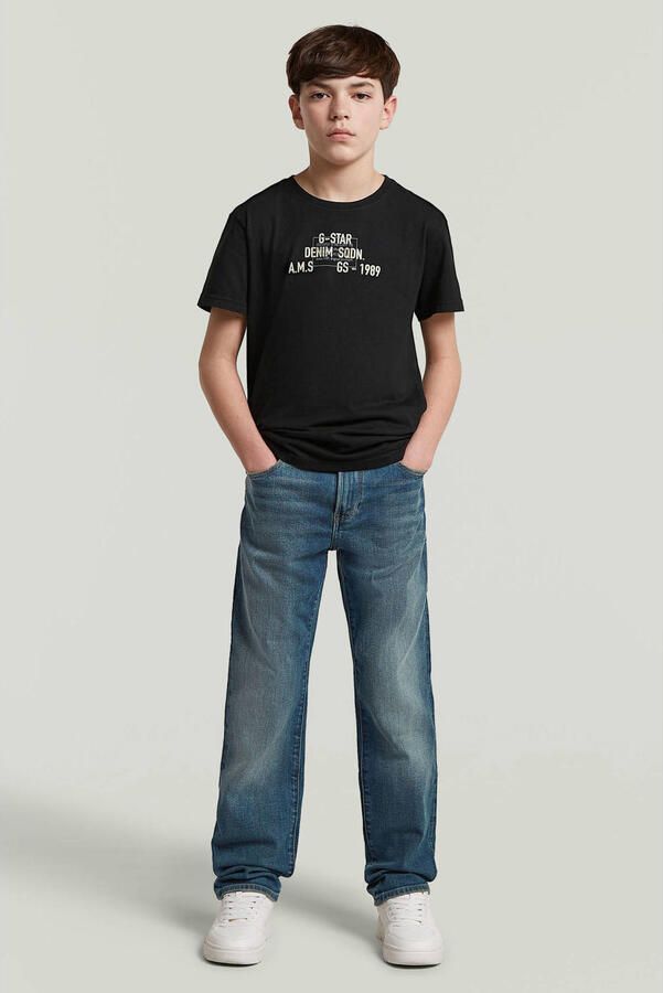 G-Star RAW 3301 Straight Tapered Jeans voor jongens Midden blauw jongens