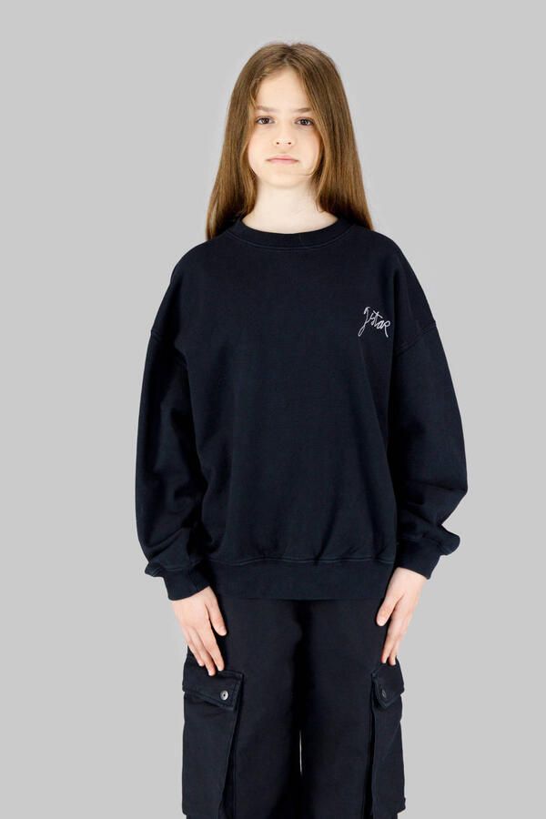 G-Star RAW Sweater Crew Oversized voor meisjes Donkerblauw meisjes