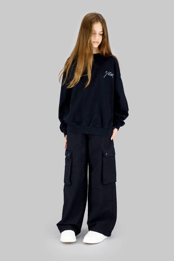 G-Star RAW Sweater Crew Oversized voor meisjes Donkerblauw meisjes - Foto 3