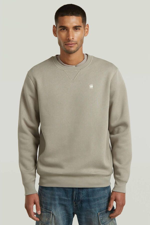 G-Star Raw Sweatshirt met logostitching model 'Premium'