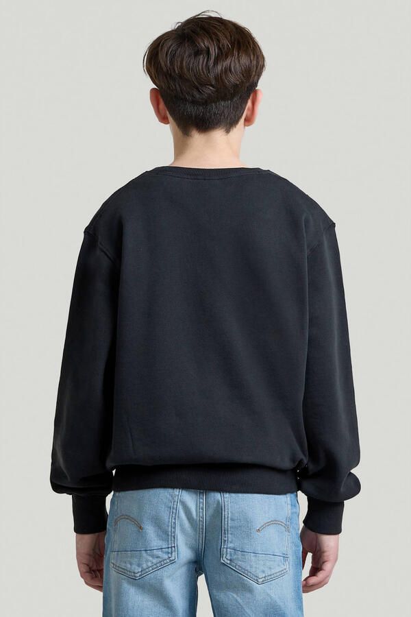 G-STAR sweater met tekst donkerblauw - Foto 3