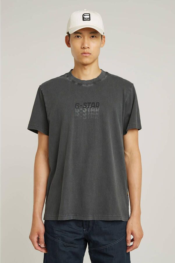 G-Star RAW Multi Logo Overdyed Loose T-Shirt Zwart Heren - Foto 2