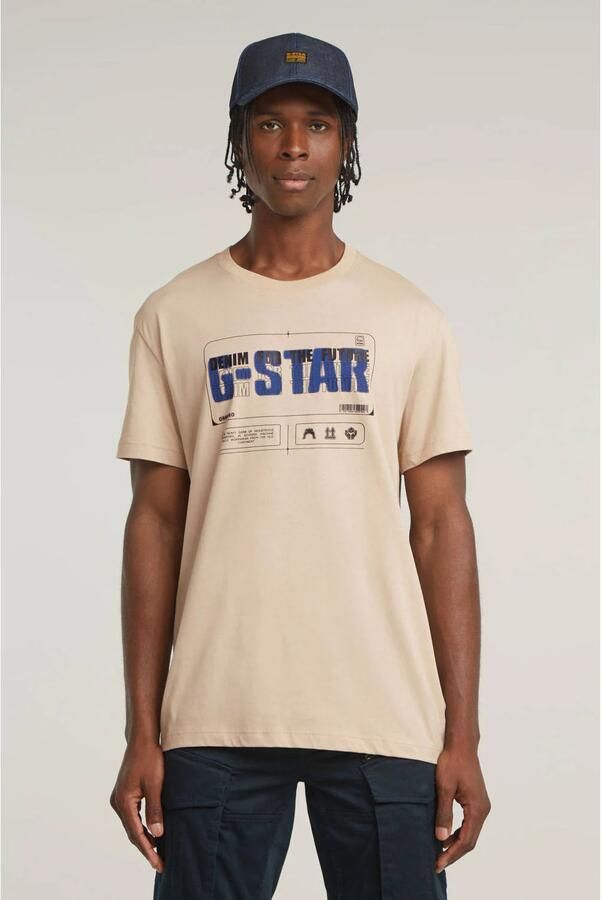 G-Star RAW Flyer Graphic T-Shirt Beige Heren - Foto 2