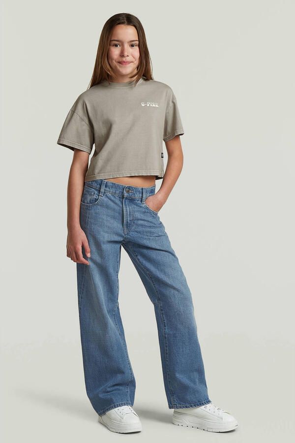 G-Star RAW Cropped Relaxed T-Shirt voor meisjes Grijs meisjes - Foto 2