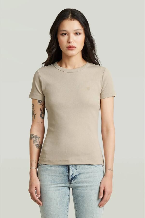 G-Star Raw Slim Fit T-shirt met logo-stitching