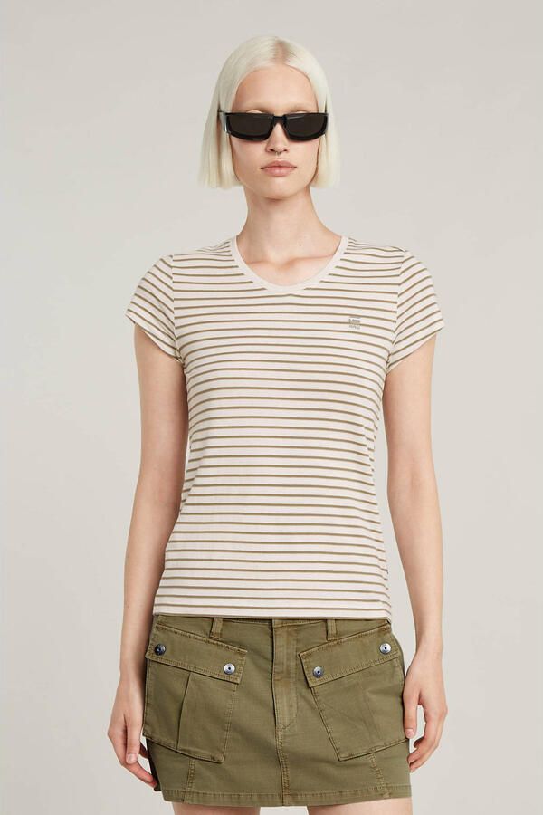 G-Star RAW Stripe Eyben Slim V-Hals Top 2.0 Meerkleurig Dames - Foto 3