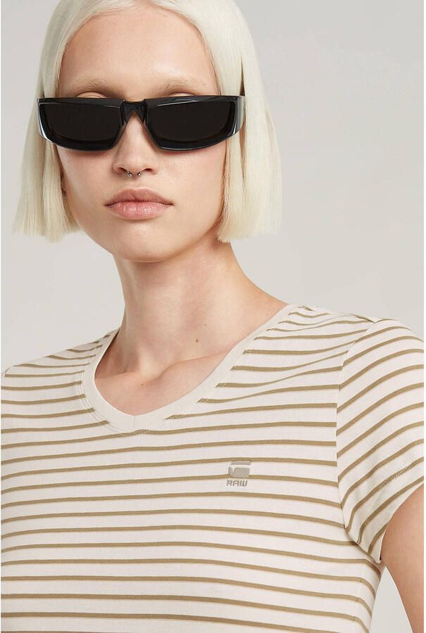 G-Star RAW Stripe Eyben Slim V-Hals Top 2.0 Meerkleurig Dames