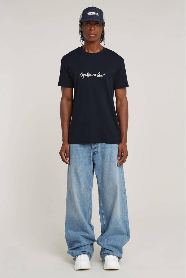 G-Star Raw T-shirt met labelprint en ronde hals