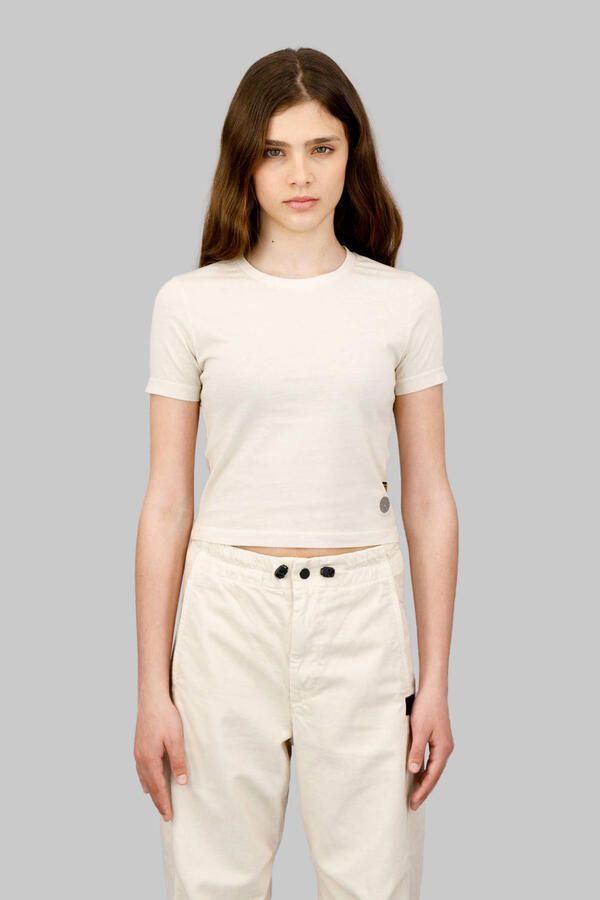 G-Star RAW T-shirt Cropped Mini Slim voor meisjes Wit meisjes