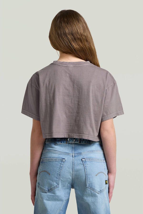 G-Star RAW Boxy Cropped T-Shirt voor meisjes Grijs meisjes - Foto 3