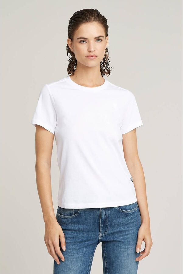 G-Star RAW T-shirt Nifous met klein logoborduursel - Foto 2