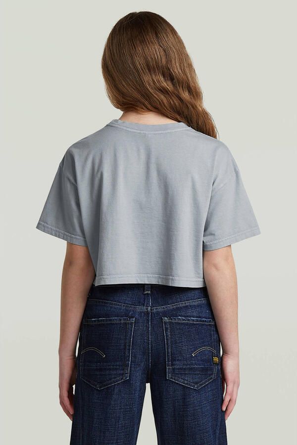 G-Star RAW Boxy Cropped T-Shirt voor meisjes Lichtblauw meisjes - Foto 2