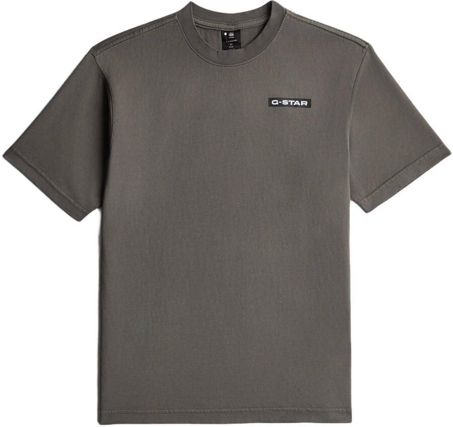 G-STAR T-shirt met backprint Grijs Jongens Katoen Ronde hals Logo