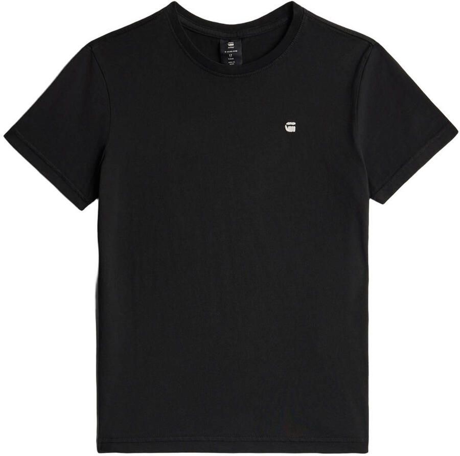 G-STAR T-shirt met logo zwart Jongens Katoen Ronde hals Logo
