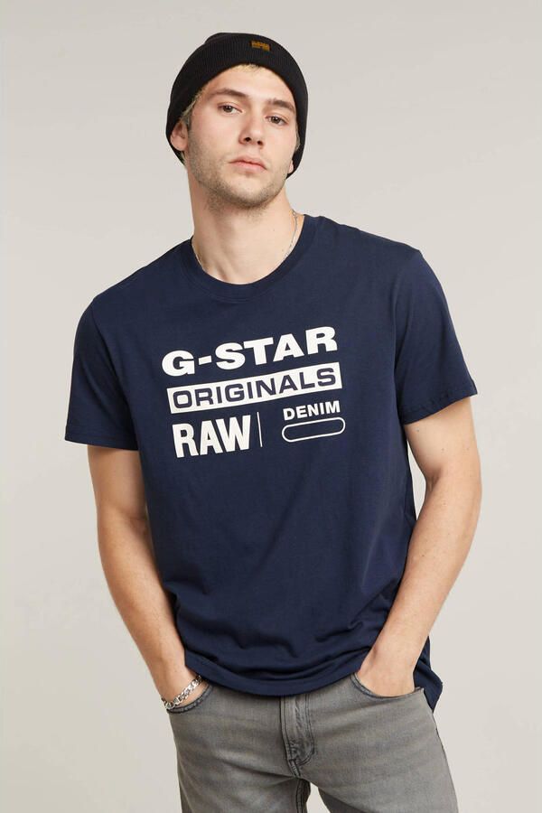 G-Star T-shirt met korte mouwen Graphic 8 r t Blauw Heren - Foto 2