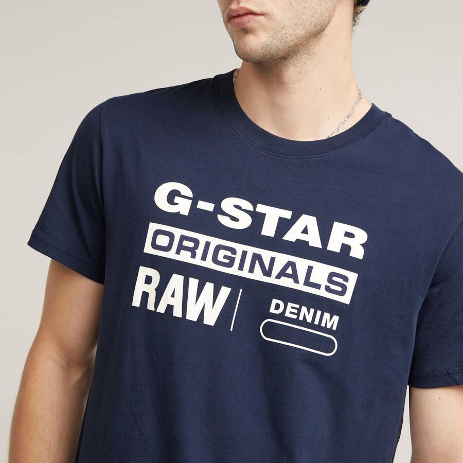 G-Star T-shirt met korte mouwen Graphic 8 r t Blauw Heren