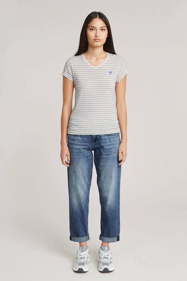 G-Star Raw Slim fit T-shirt met streepmotief model 'Stripe eyben' - Foto 2
