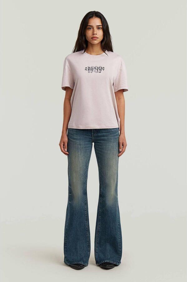 G-Star RAW Inside Print T-Shirt Roze Dames - Foto 2