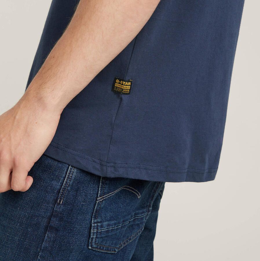 G-Star Heren Basic Ronde Hals T-Shirt Blue Heren