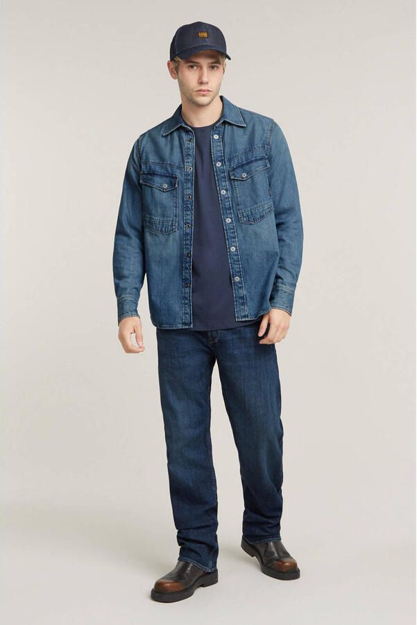 G-Star Heren Basic Ronde Hals T-Shirt Blue Heren - Foto 2