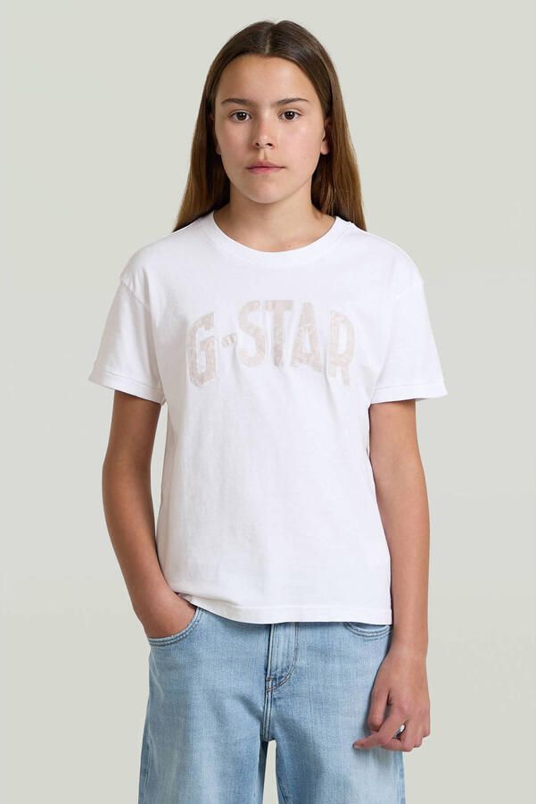G-Star RAW Badge Top T-Shirt voor meisjes Wit meisjes