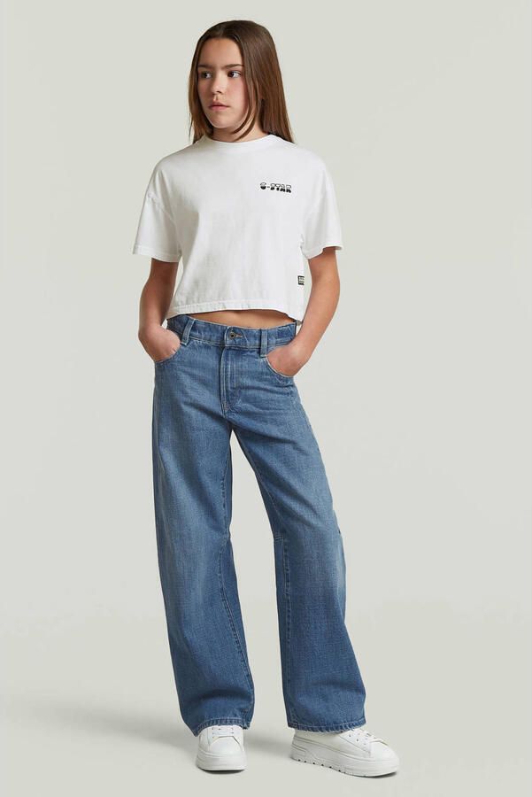 G-Star RAW Cropped Relaxed T-Shirt voor meisjes Wit meisjes - Foto 2