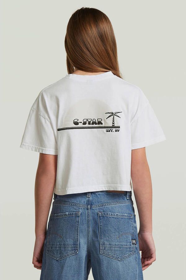 G-Star RAW Cropped Relaxed T-Shirt voor meisjes Wit meisjes - Foto 3