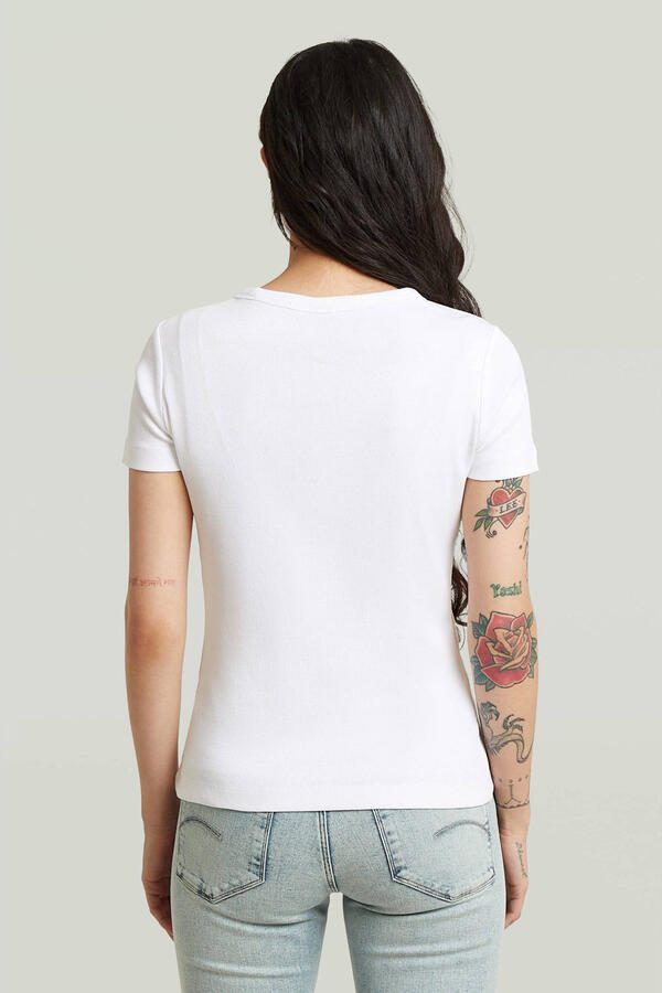 G-Star Raw Slim Fit T-shirt met logo-stitching - Foto 2