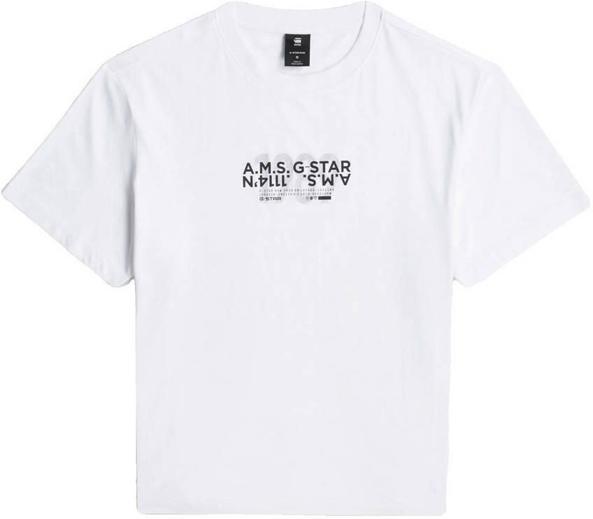 G-Star RAW Inside Print T-Shirt Wit Dames - Foto 2