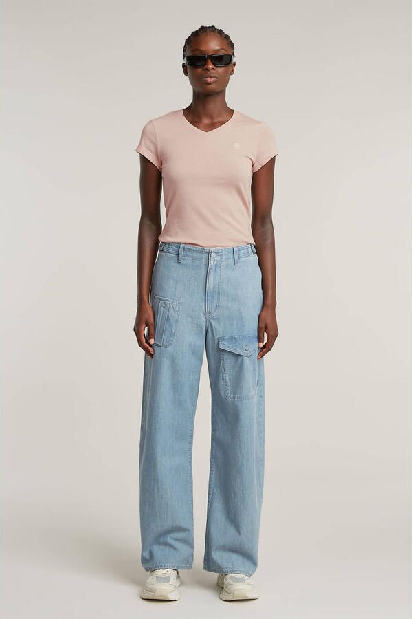 G-Star Raw Slim fit T-shirt met labelstitching model 'Eyben'