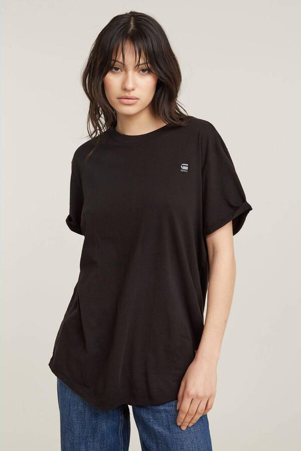 G-Star RAW T-shirt Lash Fem Loose Top omgeslagen mouwen met kleine naad vastgezet