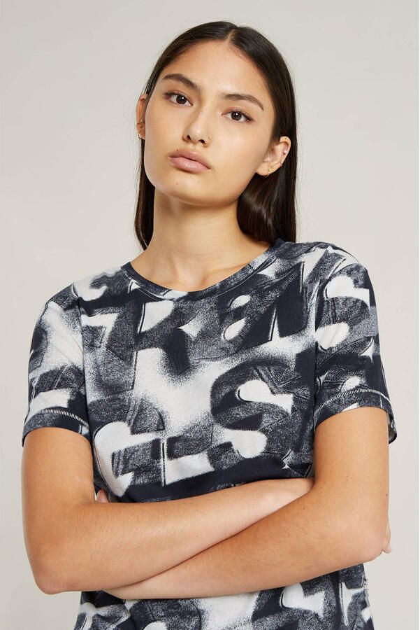 G-Star RAW T-shirt Sprayed Letters met all-over print - Foto 2