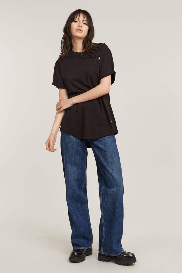 G-Star RAW T-shirt Lash Fem Loose Top omgeslagen mouwen met kleine naad vastgezet - Foto 3