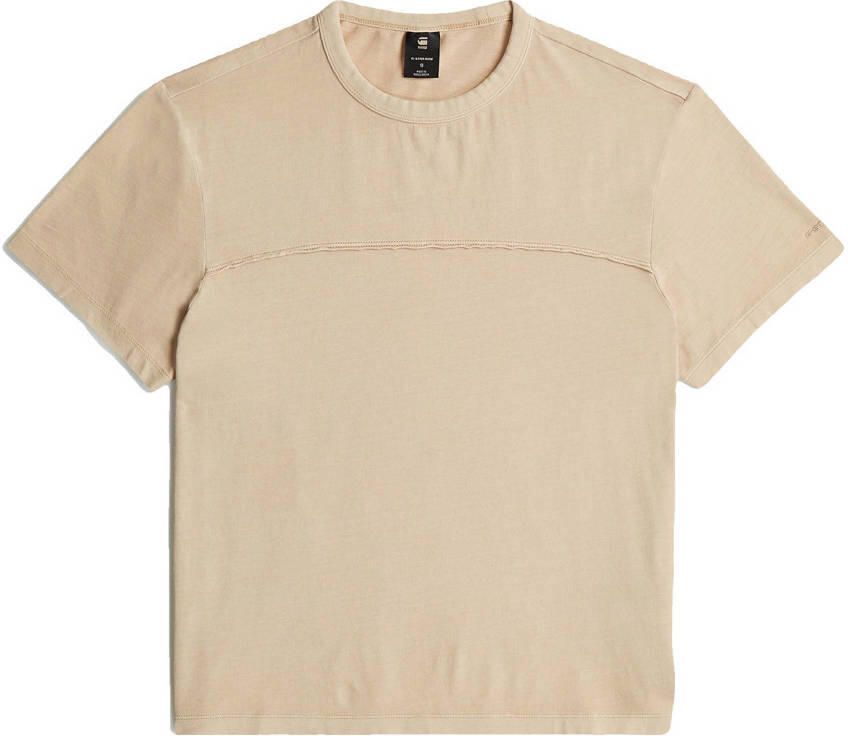 G-Star RAW Washed Seam T-Shirt Beige Dames - Foto 2