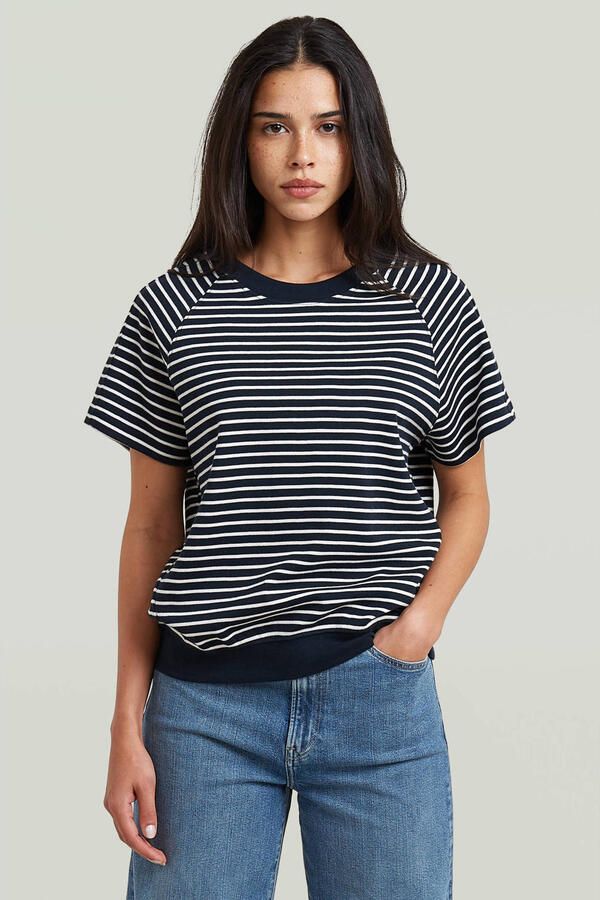 G-Star Raw Relaxed fit T-shirt van katoenmix met labelpatch