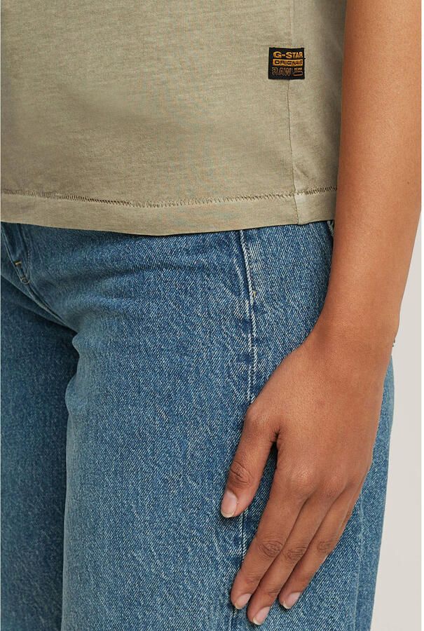 G-Star Raw T-shirt D24499-B059 OVERDYED FRONT SEAM TOP-H037 LIGHT TOGGEE
