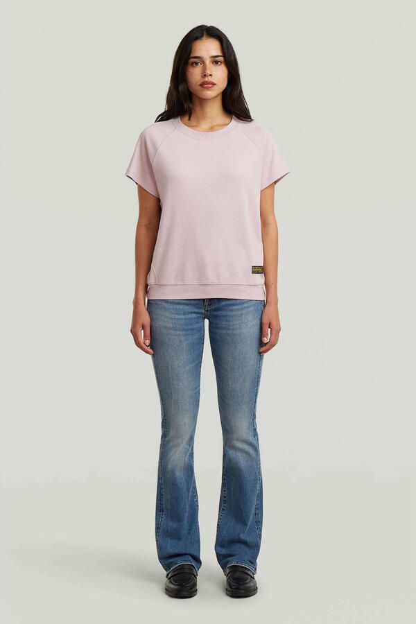 G-Star Raw Regular fit T-shirt met logopatch model 'Raglan'