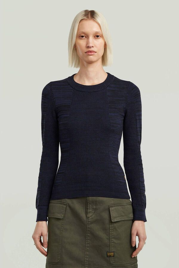 G-Star RAW 3D Biker Slim Gebreide Trui Meerkleurig Dames - Foto 2