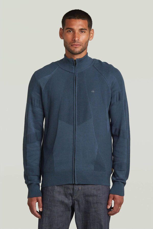 G-Star RAW 3D Biker Full Zip Gebreide Trui Meerkleurig Heren