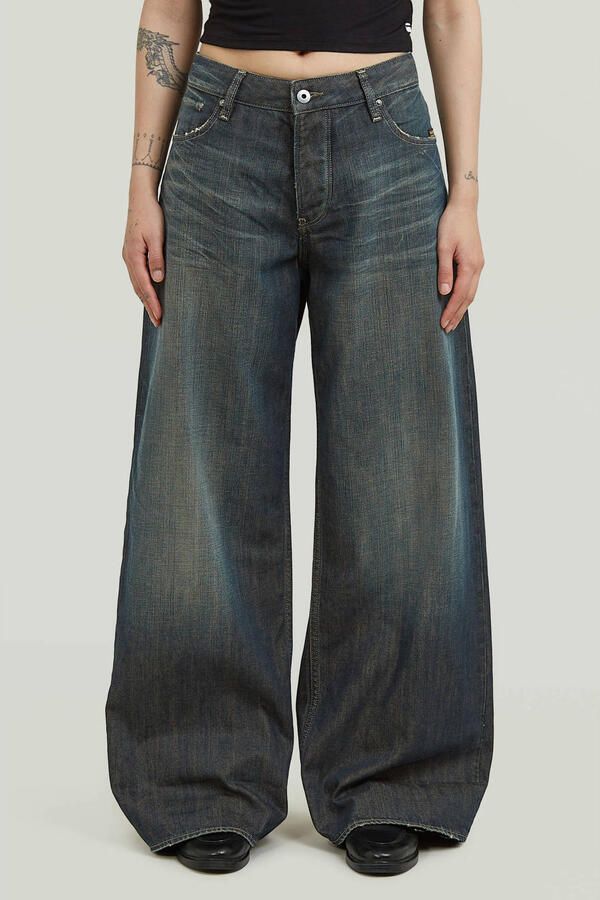 G-Star RAW Roxx Wide Jeans Midden blauw Dames
