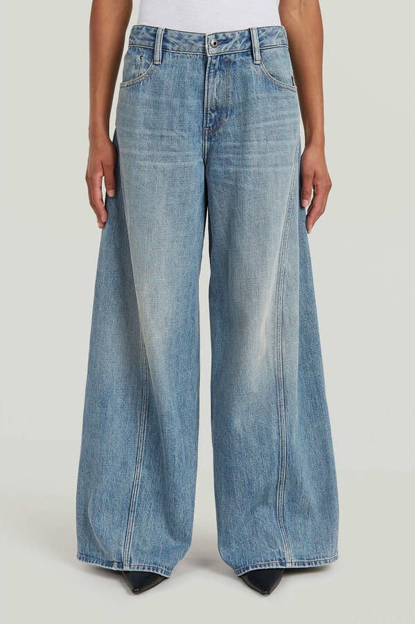 G-Star RAW Helyx Cinch Wide Jeans Lichtblauw Dames