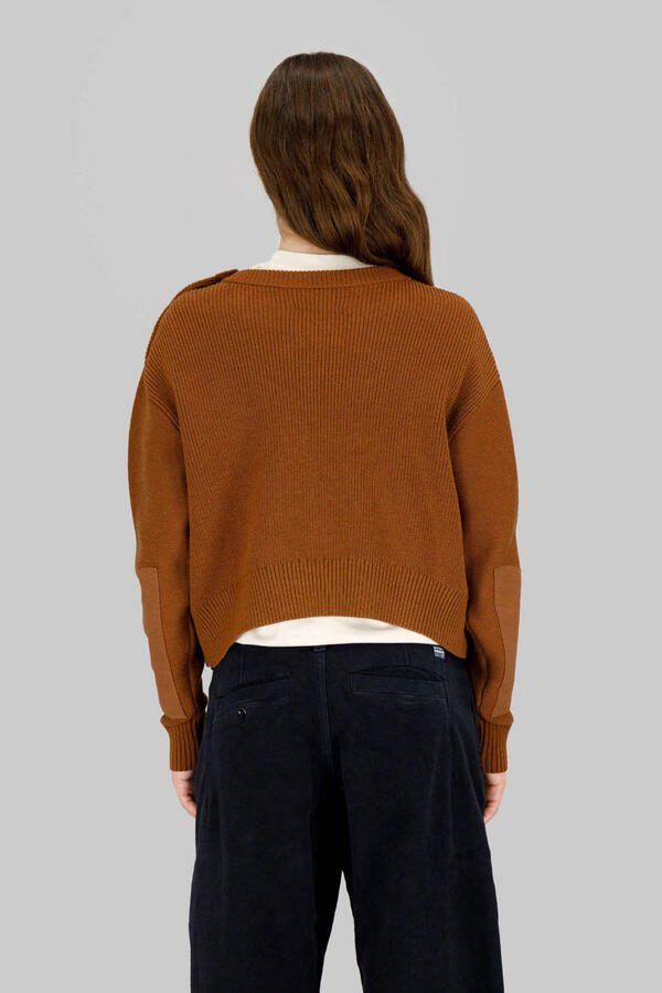 G-Star RAW Trui Fisherman Crop voor meisjes Bruin meisjes - Foto 3