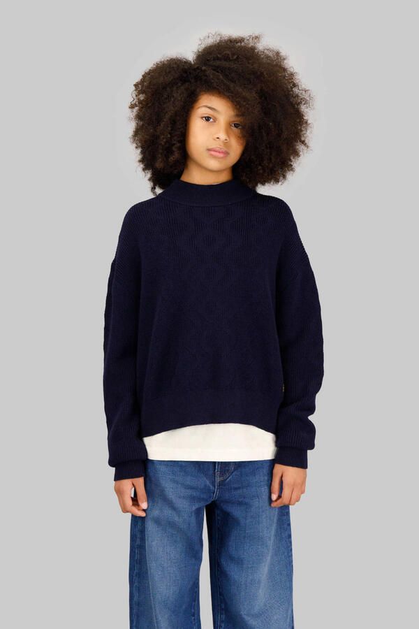 G-Star RAW Vest Modern Cableknit voor meisjes Donkerblauw meisjes